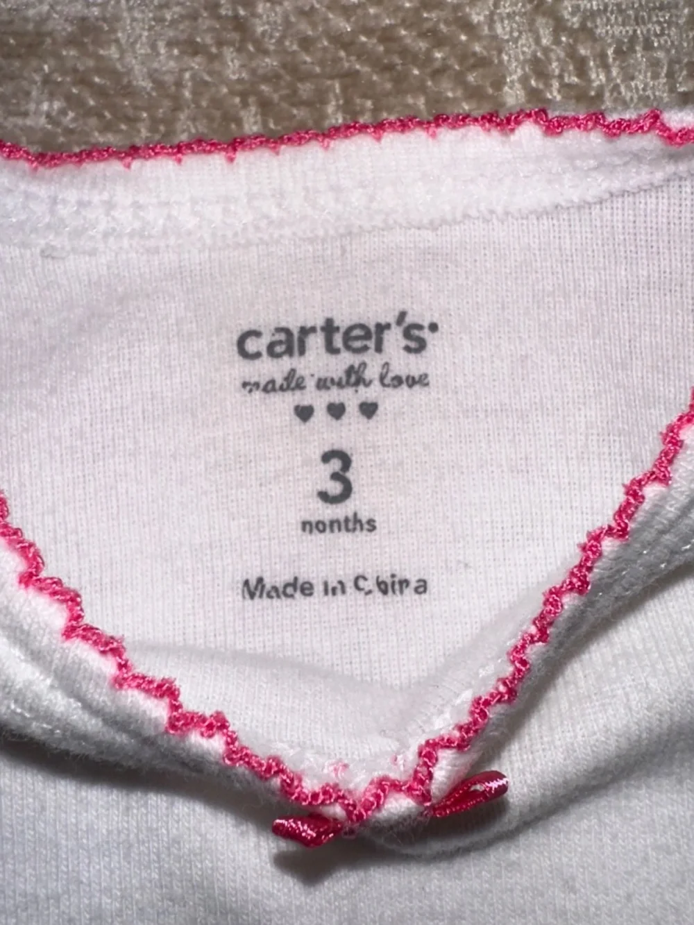 Pink Leopard Girls Carter’s Outfit Set size 3M vintage retired set